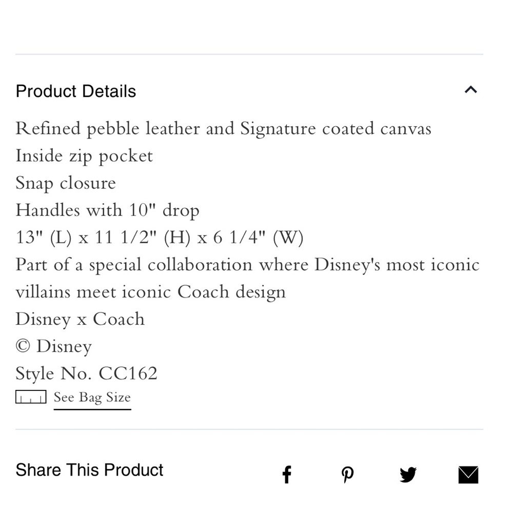 Coach Disney X Snow White Tote - Picture 12 of 12